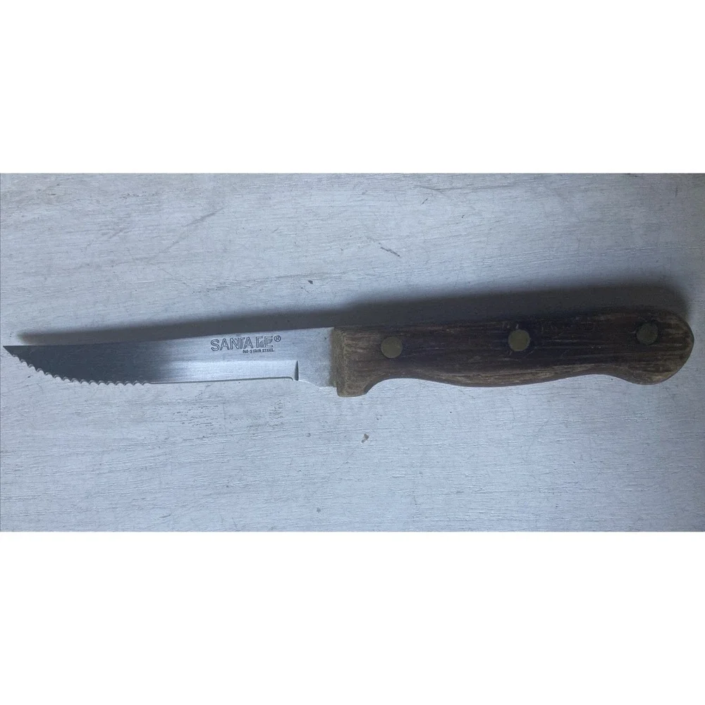 Santa Fe Vintage No-stain Steel Knife with Wood Handle